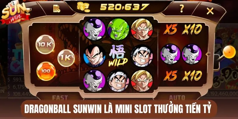 Dragonball Sunwin là mini slot thưởng tiền tỷ 